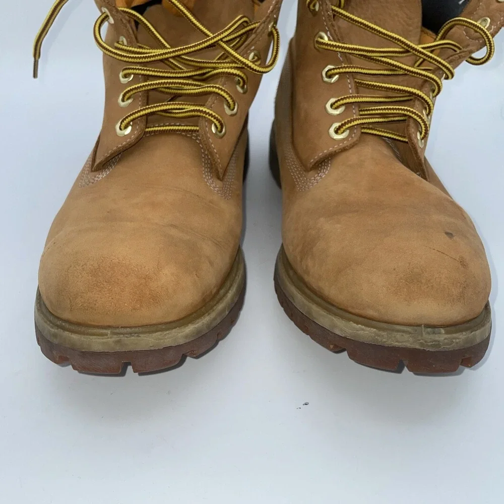 Timberland 6 Inch Premium Waterproof Boots Men's 11 Wheat Nubuck Classic Vintage